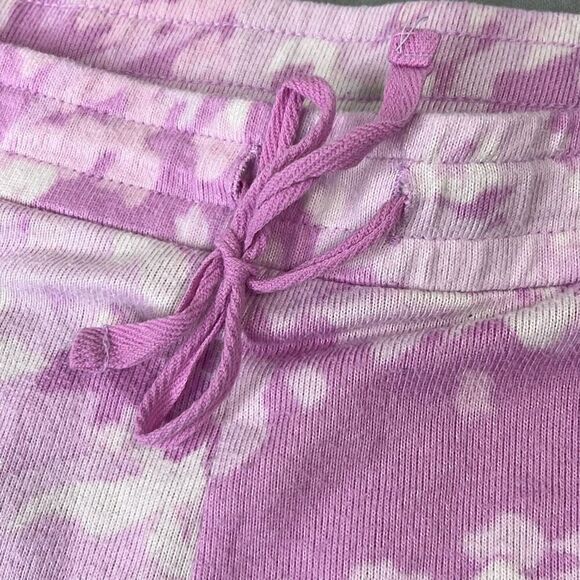 Natori Pink Floral Elastic Drawstring Cropped Pajama Lounge Pants Large Casual - Picture 6 of 9